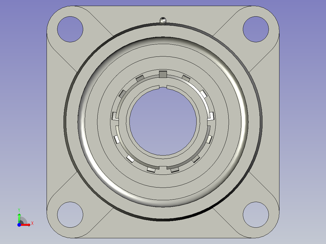 带方形座轴承UKFU+H_UKFU313H2313前视图