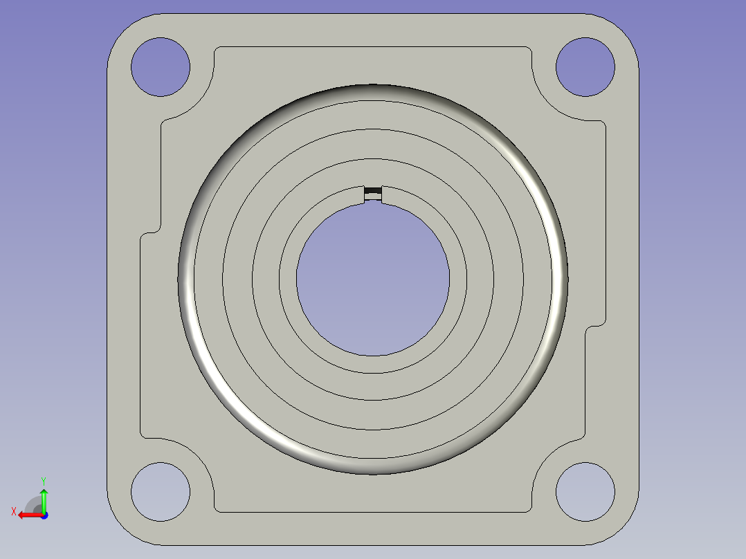 带方形座轴承UKFU+H_UKFU313H2313后视图