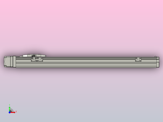 GTH4-L#-400-BR-M05-C3 GTH4内嵌式螺杆滑台 电机右折 TOYO滑台前视缩略图