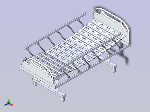 医院智能病床简易3D模型