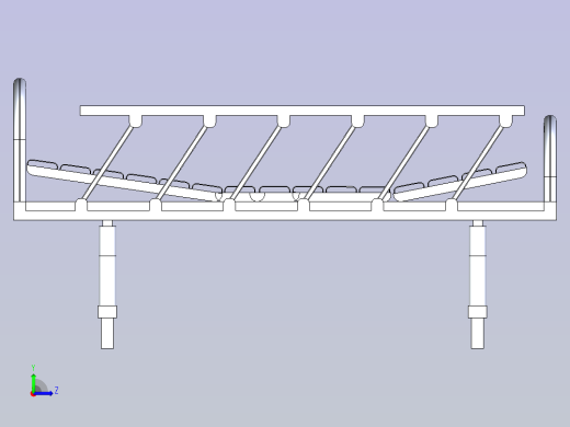 医院智能病床简易3D模型左视缩略图