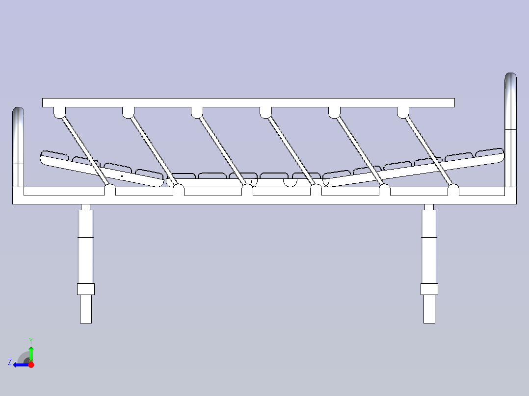 医院智能病床简易3D模型右视图