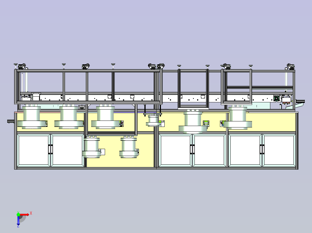 电子制动器产品自动装配生产线957025俯视图