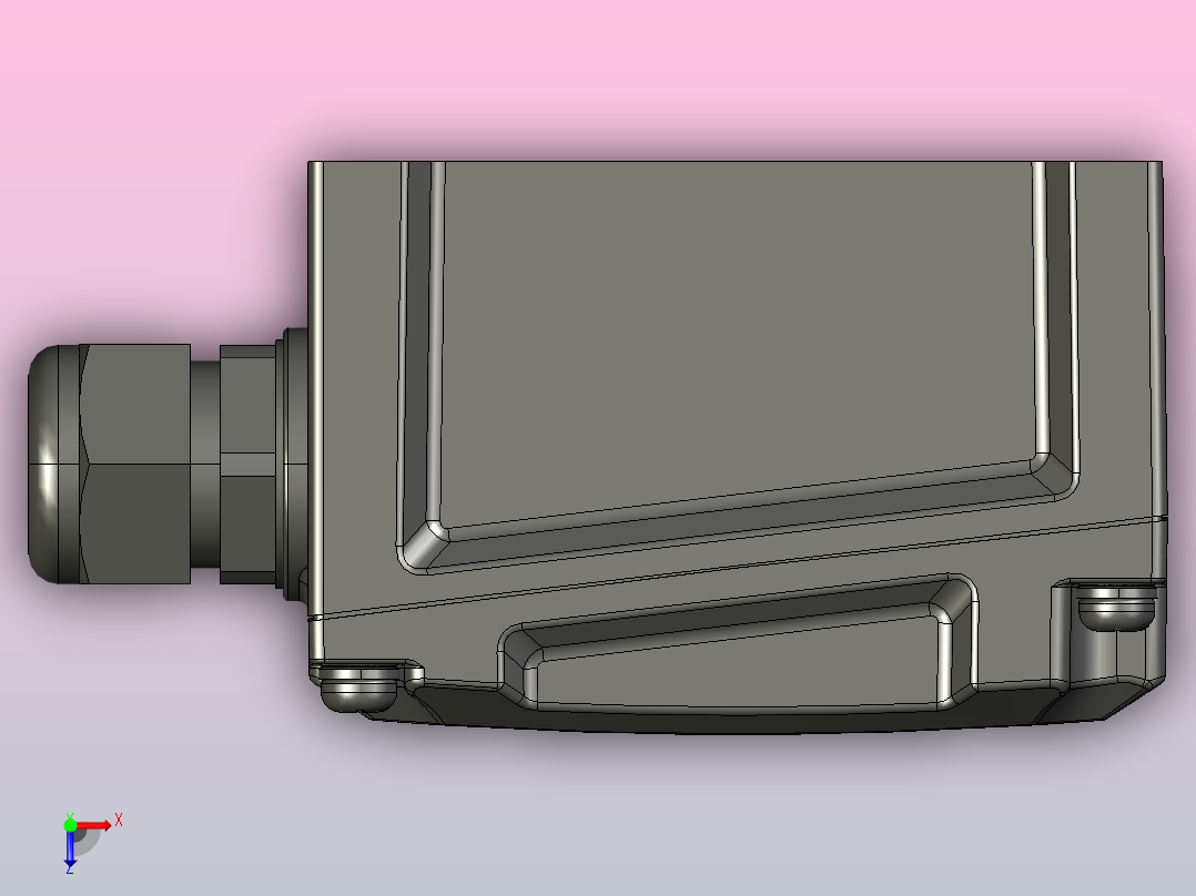 电磁制动减速电机B370H01-U-3～25俯视图