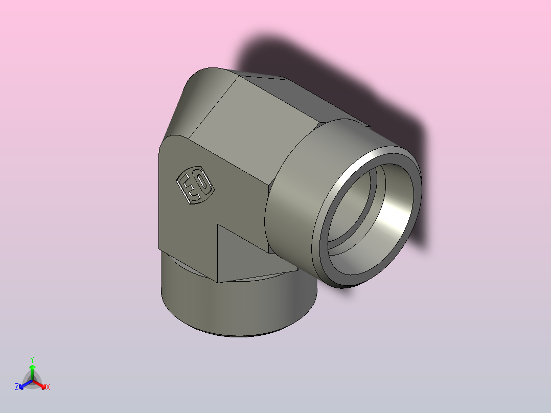 EO管接头弯头W18L71X.igs主视图