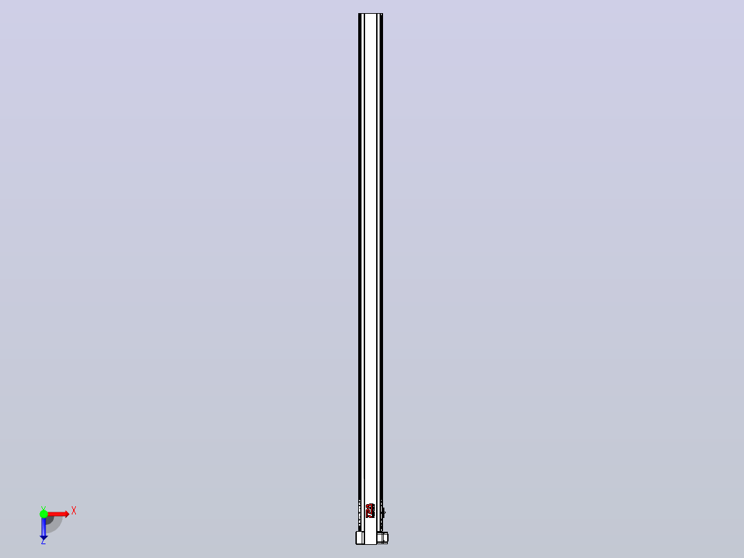 皮带直线轴半封闭可选导轨TPA-HNB-120D-110-L2350-LP-C-P40-N3俯视图