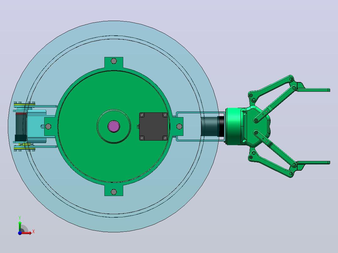 四自由度关节式码垛机器人（SW+CAD）前视图