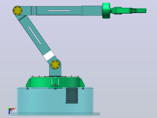 四自由度关节式码垛机器人（SW+CAD）俯视缩略图