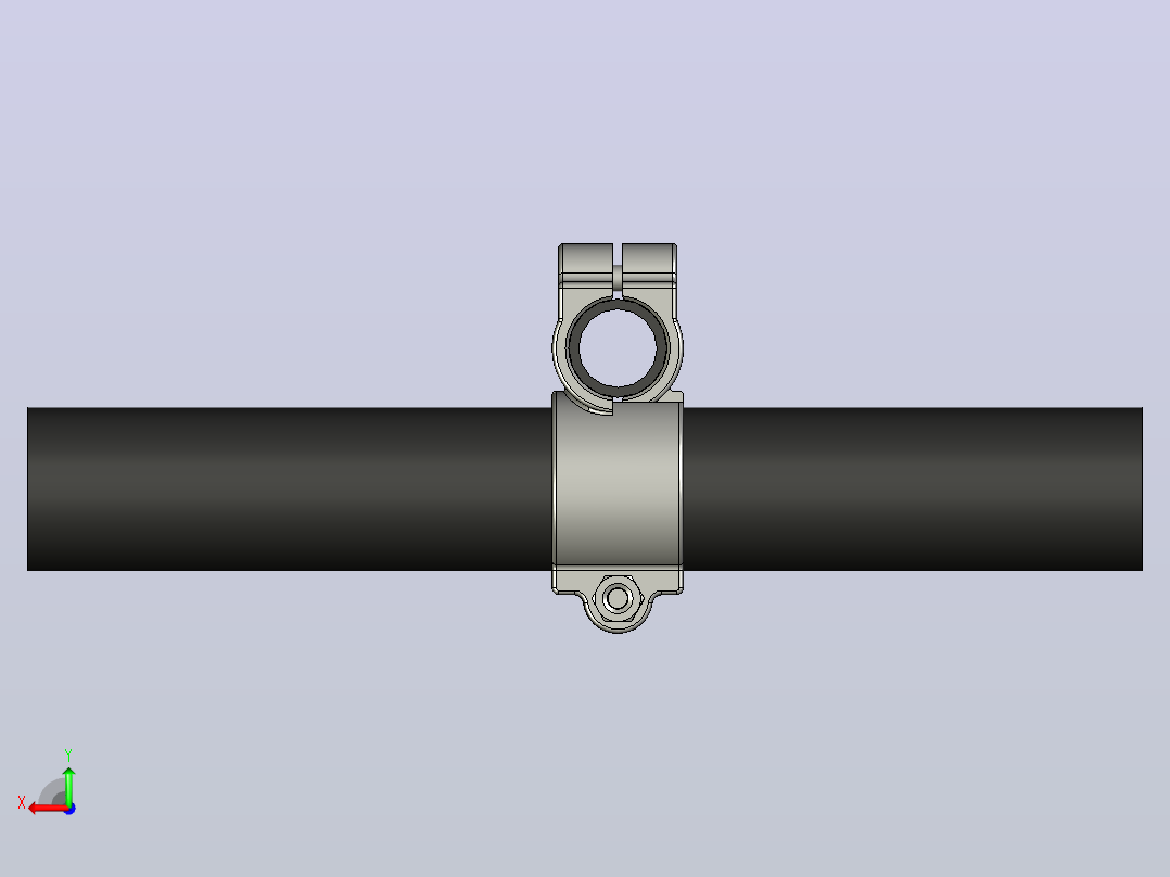 15mm х 25mm交叉固定管支架后视图