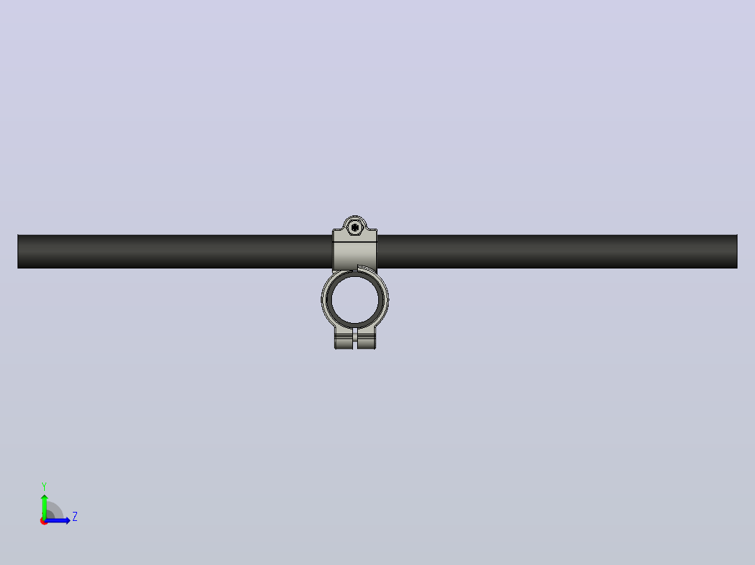 15mm х 25mm交叉固定管支架左视图