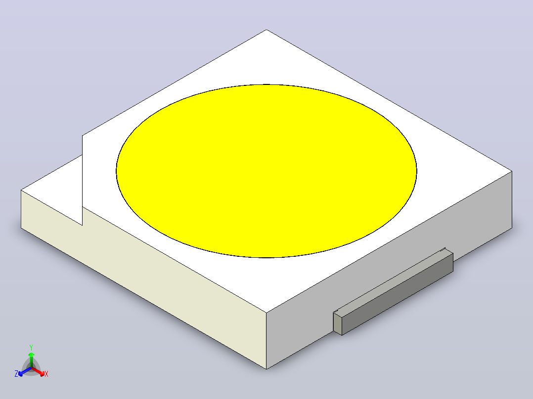 EMC3030，SMD LED正等轴测图