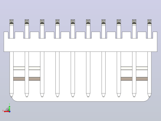 线对板公头 1x10 接距 2.54mm 白色后视缩略图