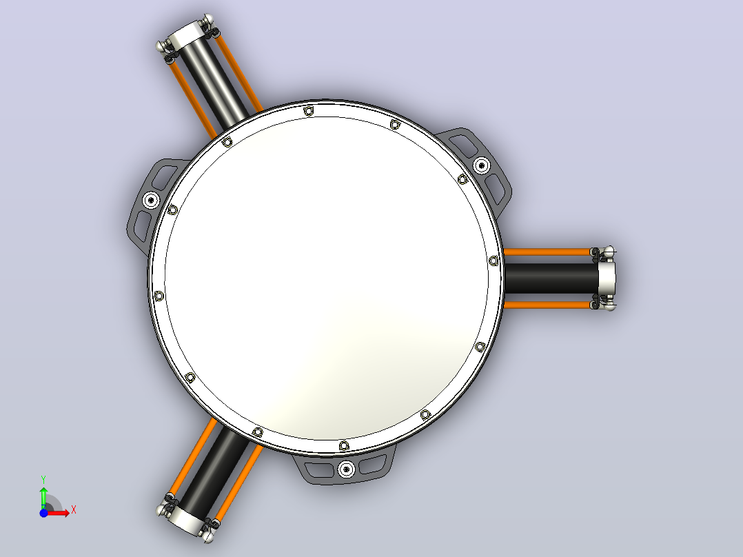 ABB机械手  IRB 360 FlexPicker 机器人3D模型前视图