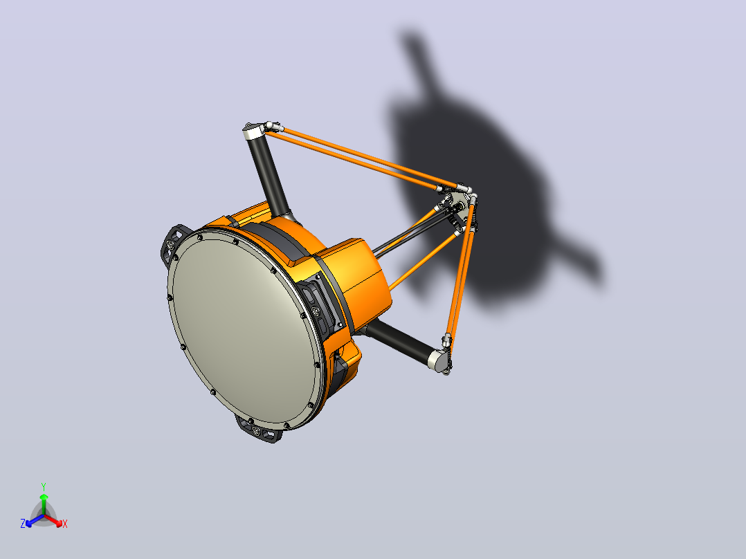 ABB机械手  IRB 360 FlexPicker 机器人3D模型正等轴测图