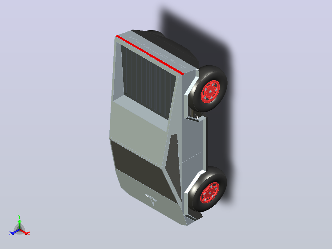 赛博朋克玩具车模型正等轴测图