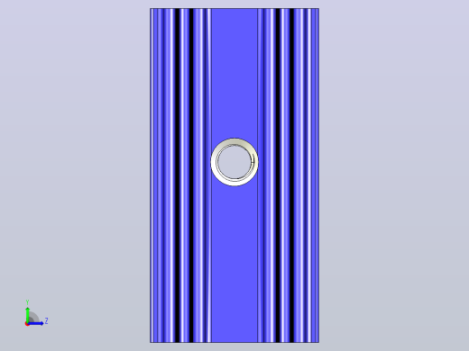 蓝色散热器尺寸25 x 12 6 x 6 5 mm孔13 5mm.stp左视缩略图