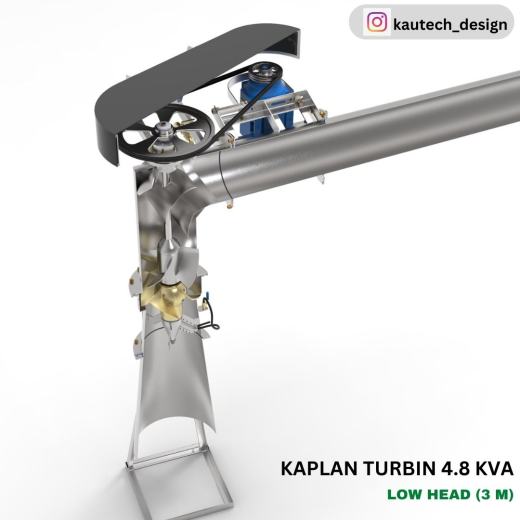 轴流式水轮机是一种非常适合小型发电应用的水力发电水轮机缩略图