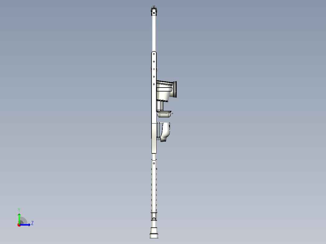 一种多功能医疗拐杖3D模型左视图