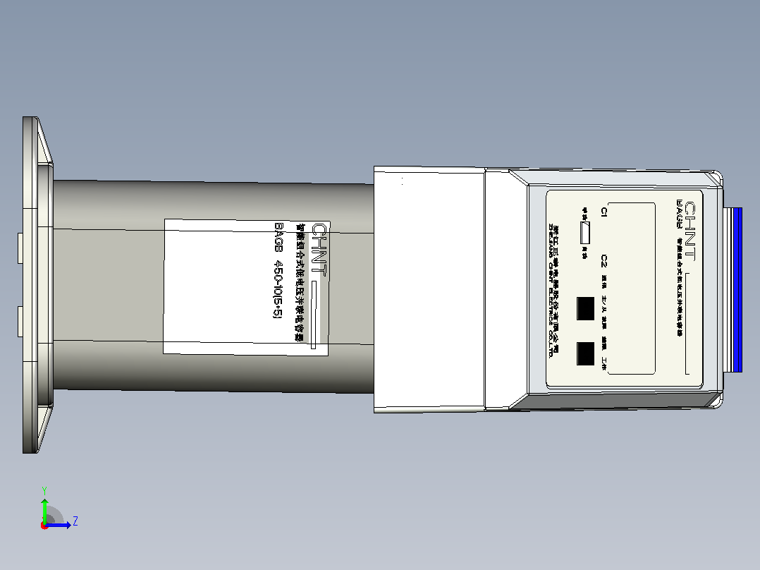 BAGB 450-10(5&amp;5)智能组合式低电压并联电容器三维模型202202左视图
