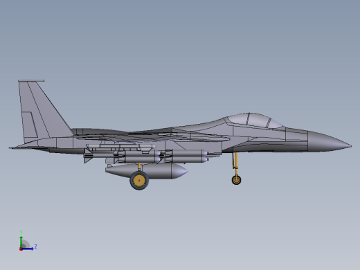 F15A战斗机模型左视缩略图