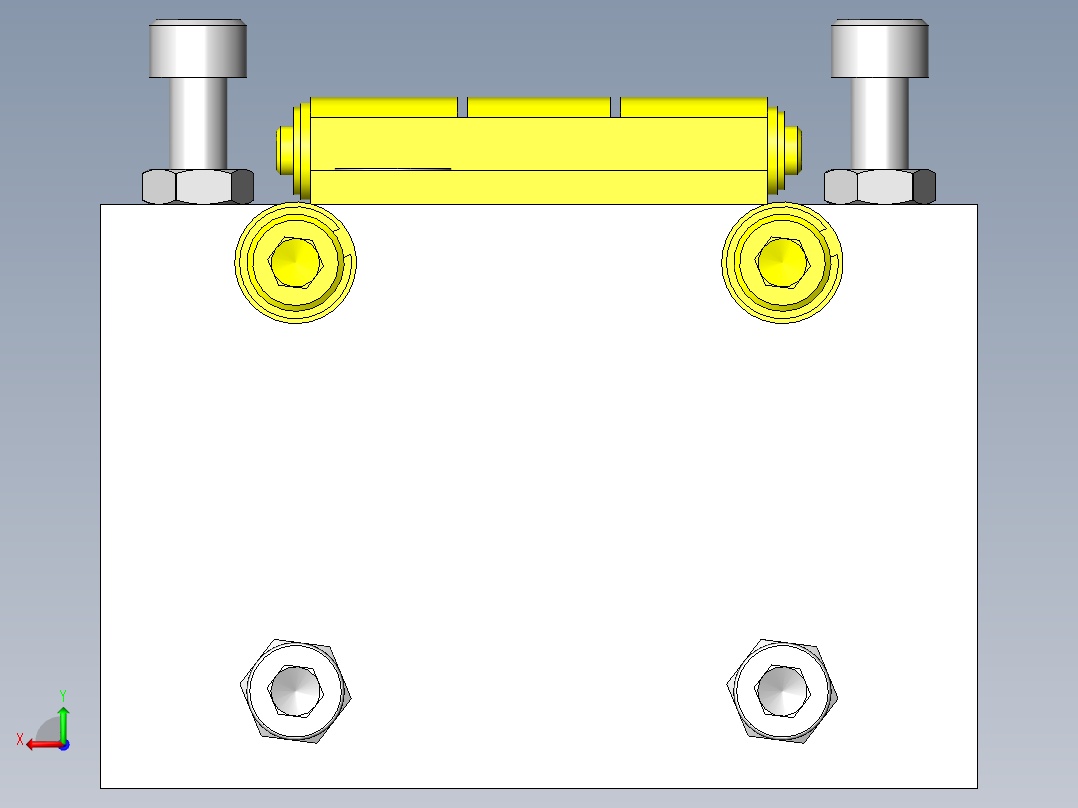 防止多个垫片偏移的滚轮机构后视图