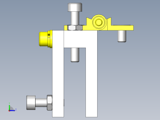防止多个垫片偏移的滚轮机构左视缩略图