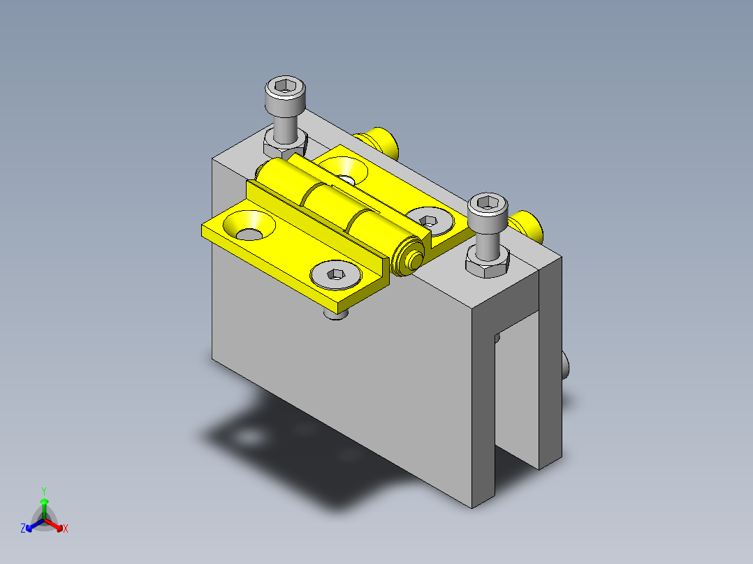 防止多个垫片偏移的滚轮机构正等轴测图