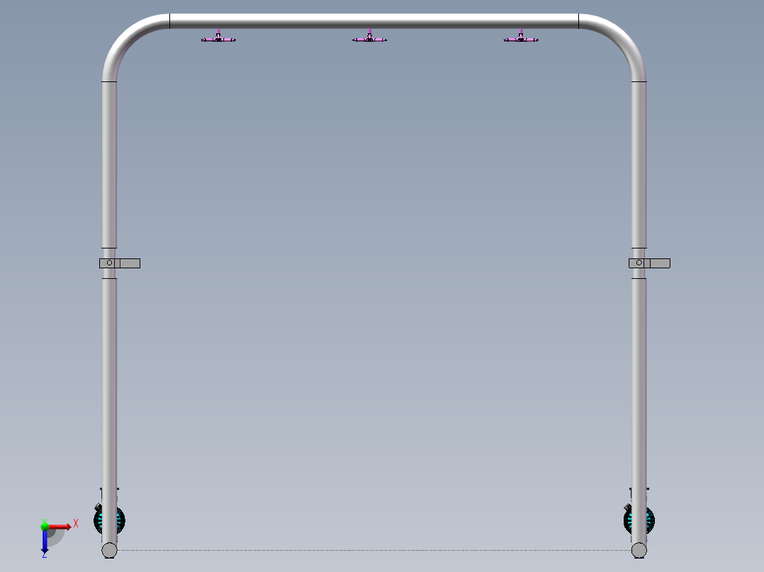 汽车淋雨试验装置设计(sw12+说明书)俯视图