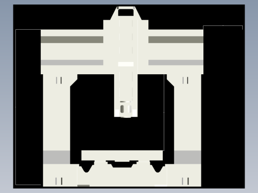 龙门铣 平面&amp立体图纸