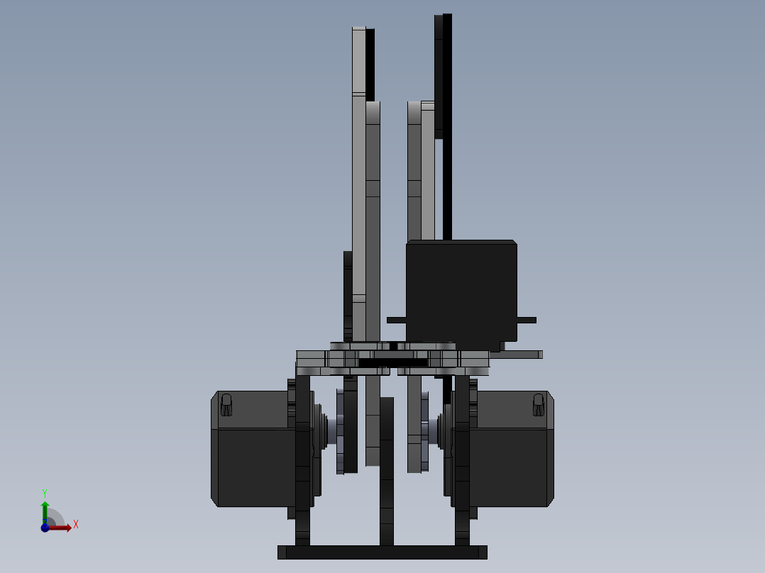 Acrylic机械臂3D图纸 Solidworks设计前视图