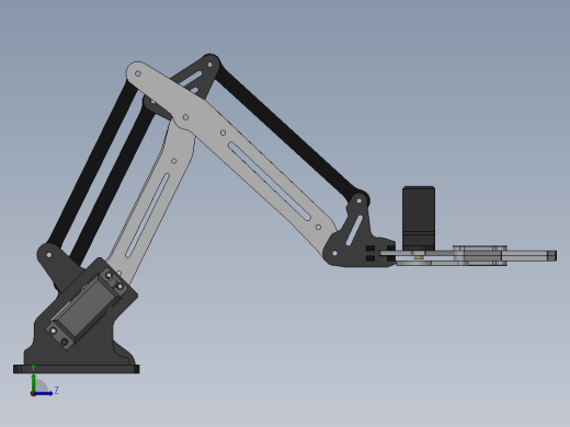 Acrylic机械臂3D图纸 Solidworks设计左视缩略图