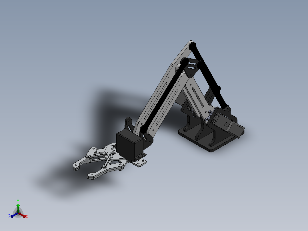 Acrylic机械臂3D图纸 Solidworks设计正等轴测图