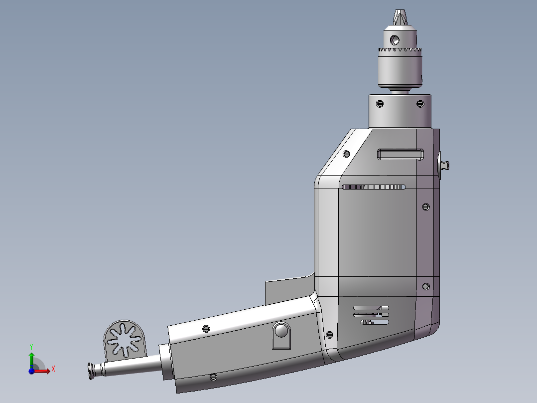 电钻内部详细 3D图纸 机械设备 3D模型设计素材前视图
