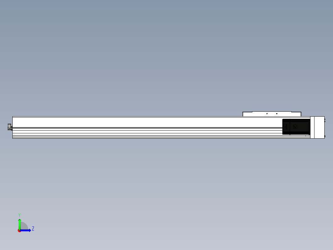 Toyo东佑达直线模组-ECH22-1100-BR-M75-C4左视图