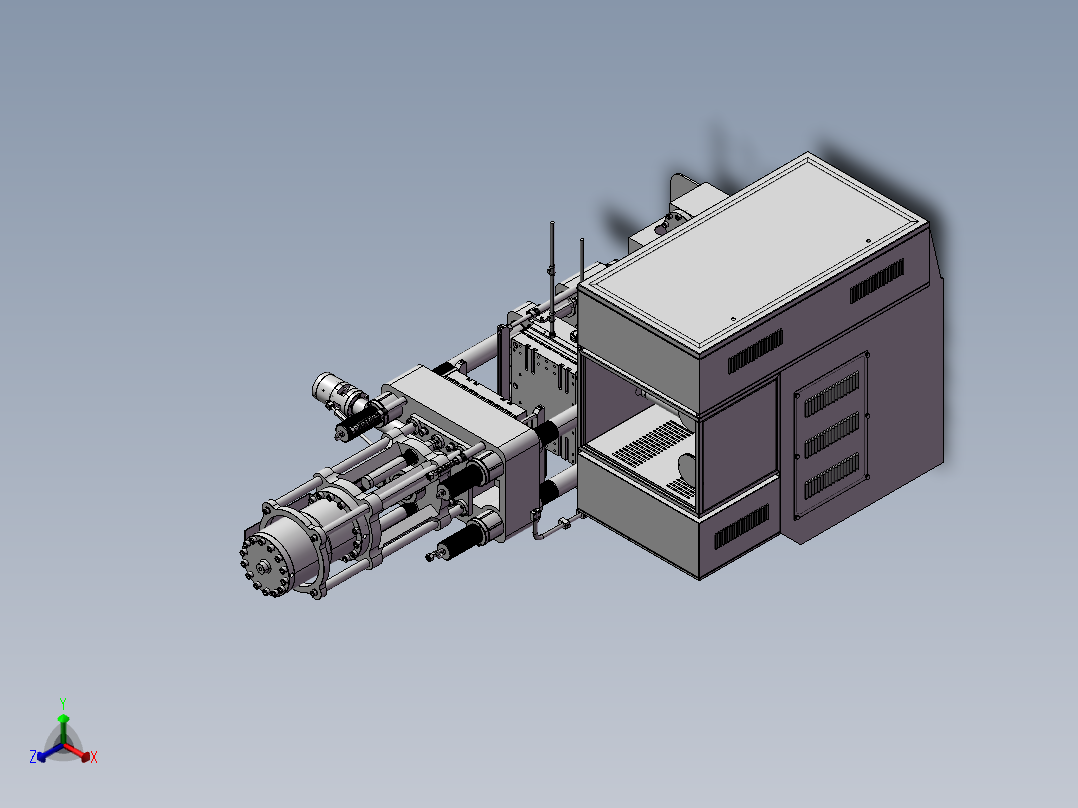 B03-橡胶成型机（注胶机）正等轴测图