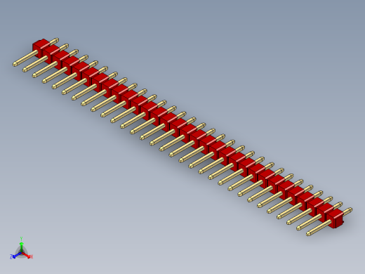 彩色公头100mil（2.54mm）系列-DS1021_red_1x31p_100mil_Type1_rev1.0