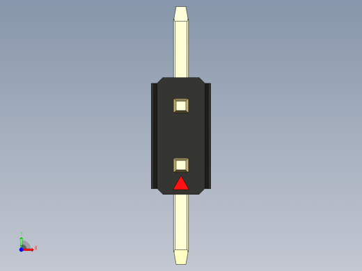 彩色公排针 100mil 2.54mm 系列-DS1022_black_02p_100mil_TypeSMT_rev1.0前视缩略图