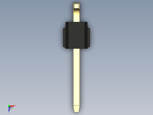 彩色公排针 100mil 2.54mm 系列-DS1022_black_02p_100mil_TypeSMT_rev1.0俯视缩略图