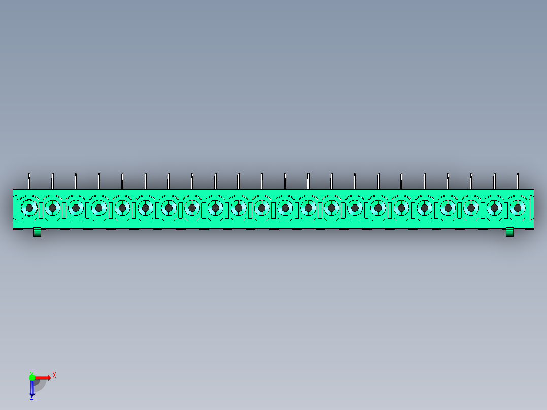 DEGSON 2EDG 系列 5.0mm 可插拔接线端子组-2EDGA-5.0-22P-14-00AH俯视图