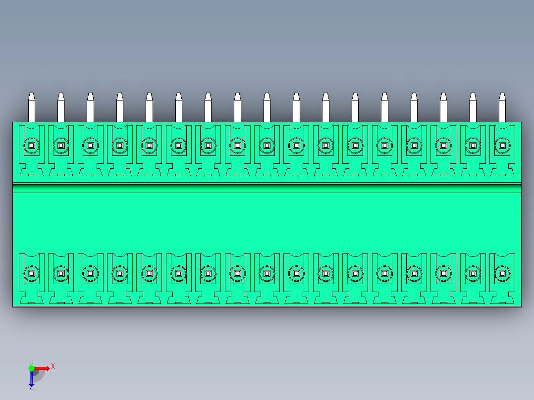 DEGSON 15EDG 系列 3.5mm 插拔式接线端子 FullPack-15EDGRT-3.5-34P-14-00AH俯视图