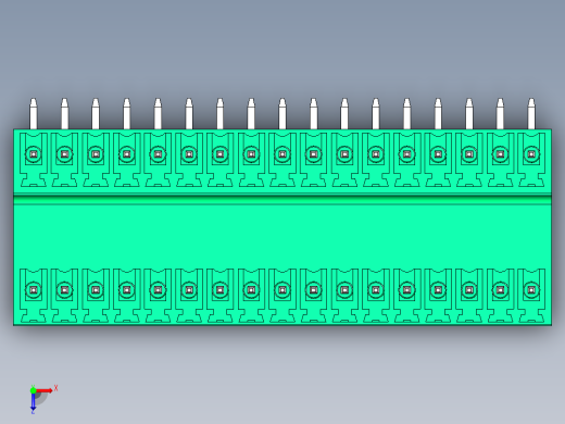 DEGSON 15EDG 系列 3.5mm 插拔式接线端子 FullPack-15EDGRT-3.5-34P-14-00AH俯视缩略图