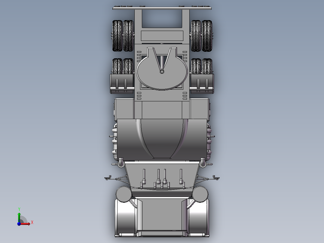 16.king卡车 3d模型图纸前视图
