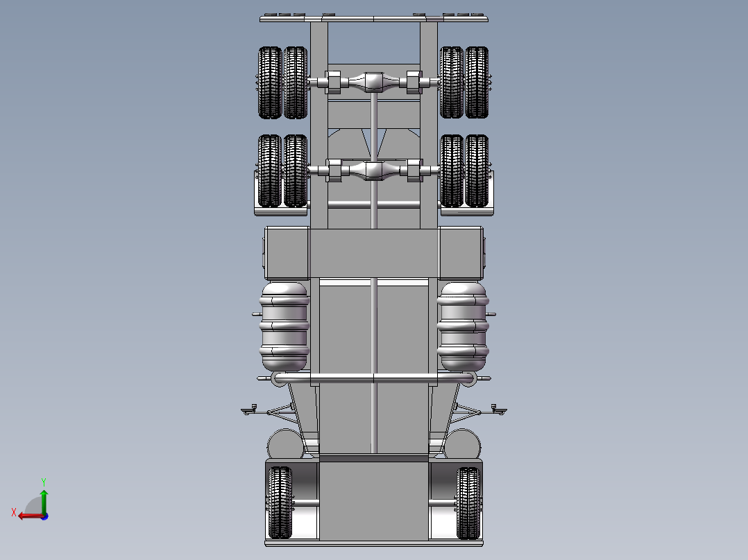 16.king卡车 3d模型图纸后视图