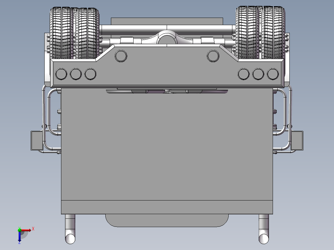16.king卡车 3d模型图纸俯视图