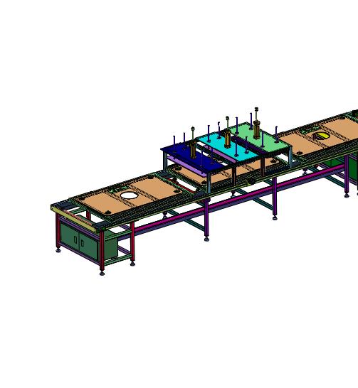 工装板式涂胶压紧合装线