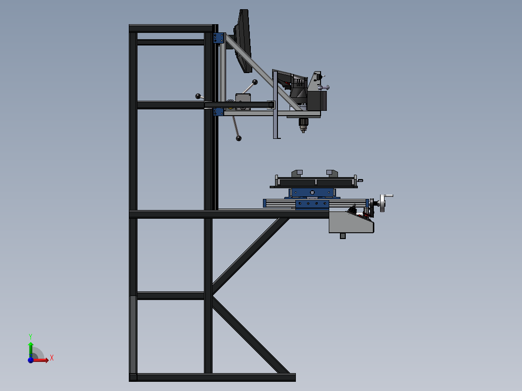 584一体机机床前视图
