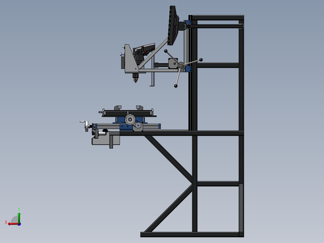 584一体机机床后视图