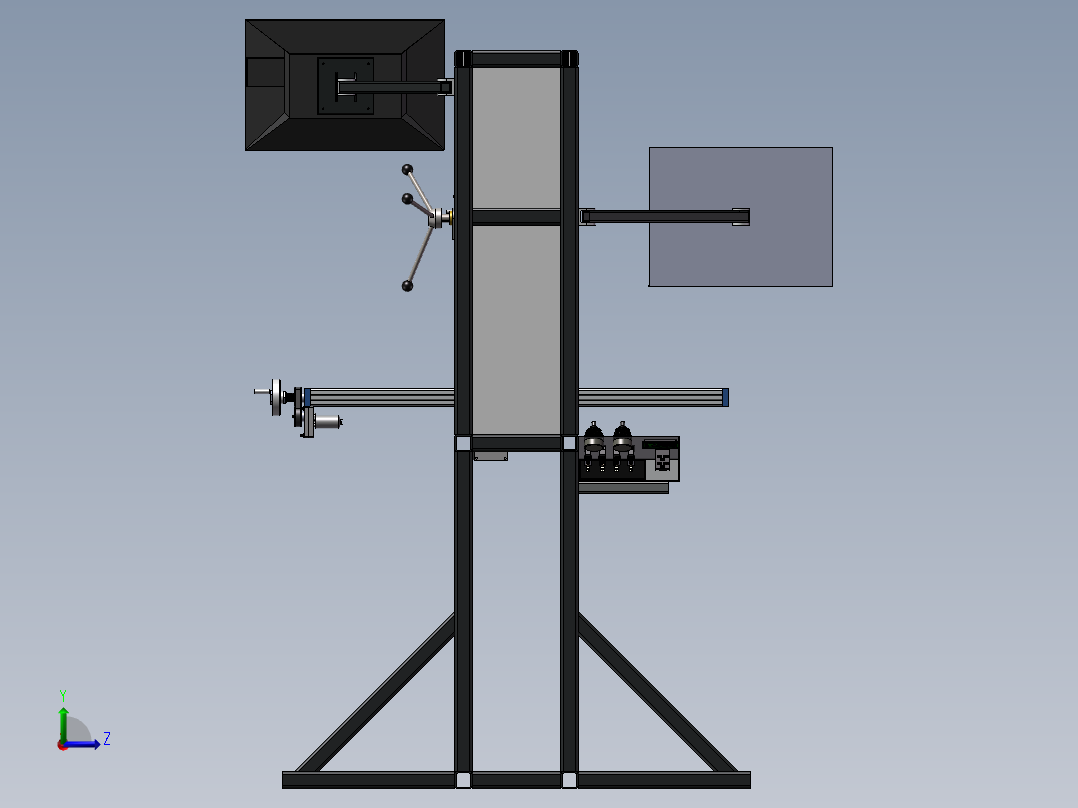 584一体机机床左视图