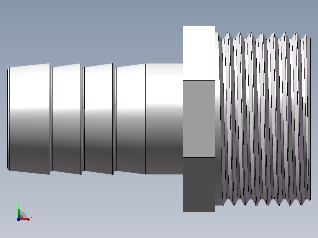 水管接头-有边 [DN25X21]前视图