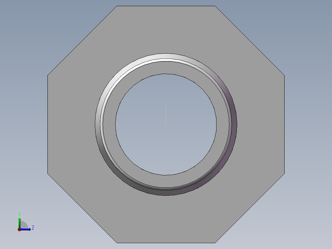 水管接头-有边 [DN25X21]左视图